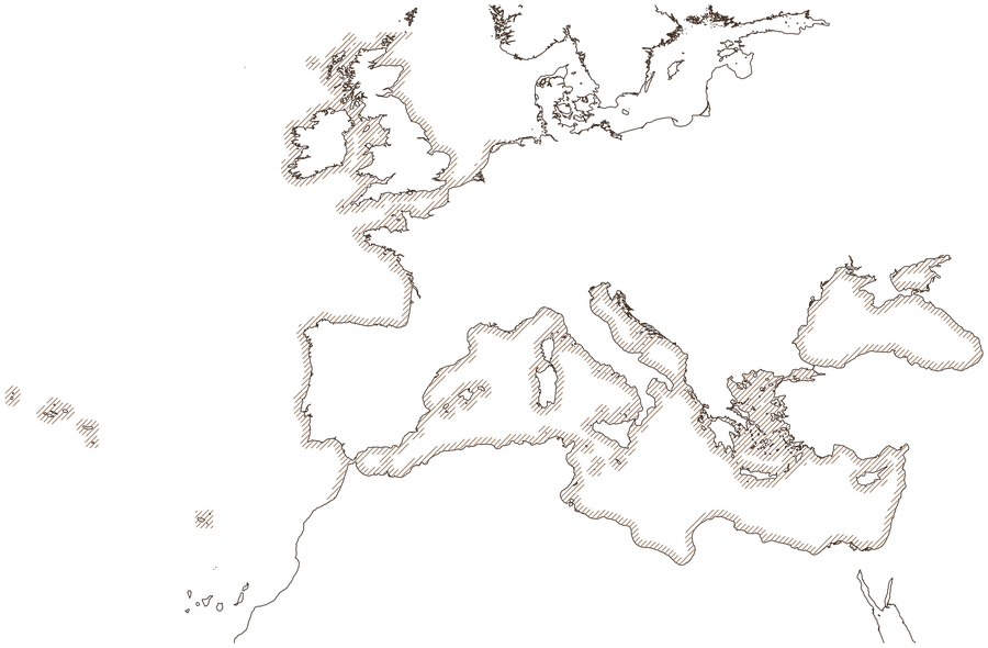 Distribution map — Eastern Atlantic & Mediterranean Sea